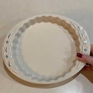 Longaberger Quiche Dish in Heritage Green